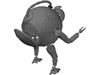 Round Robot 3D Model