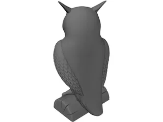 Owl Statue 3D Model