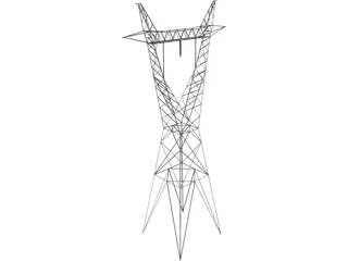 Transmission Tower 735kV 3D Model