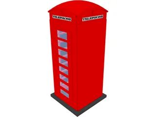 Telephone Booth 3D Model