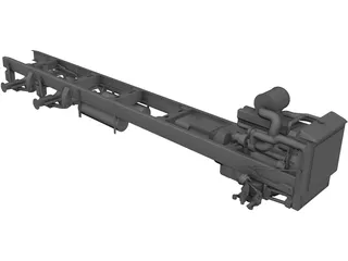 Truck Chassis and Suspension 3D Model