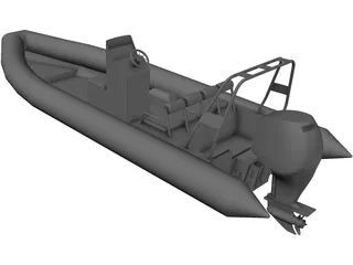 Raptor Rigid Inflatable Boat (Rib) 6.95m 3D Model