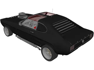 Ford Capri Muscle Car 3D Model