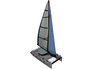 Catamaran Boat 3D Model