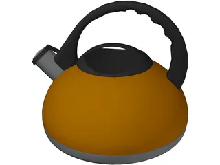 Euro Retro Teapot 3D Model