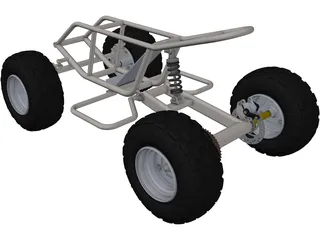 Mini ATV Chassis 3D Model