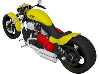 Harley-Davidson Custom 3D Model