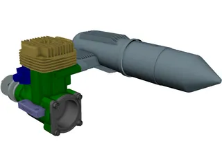 OS Nitro Engine Class 90 3D Model