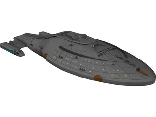 Star Trek USS Voyager 3D Model