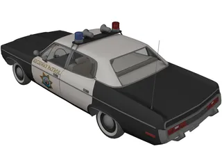 AMC Matador Highway Patrol Car 3D Model