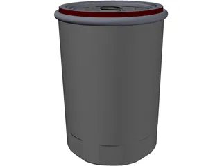 Oil Filter 3D Model