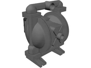 Double Diaphragm Pump 3D Model