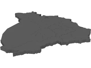 Ecuador 3D Map 3D Model