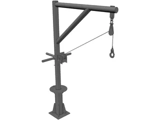 Davit Crane 1000 lbs 3D Model