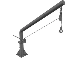 Davit Crane 1500 lbs 3D Model