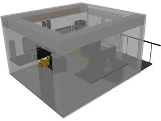 Office Small Design Studio 3D Model