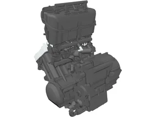 Honda CBR600RR Engine 3D Model