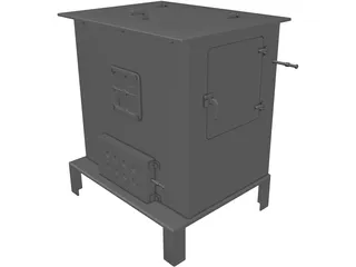 Wood Stove 3D Model