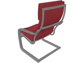 Poang Armchair 3D Model