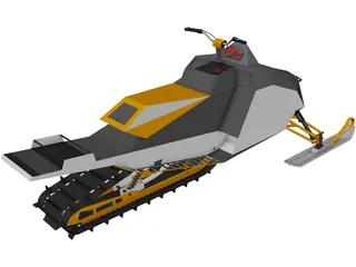 Mountian Snowobile 3D Model