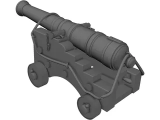 Ship Cannon 3D Model