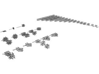 Prolyte H30V Aluminium Truss Structure Collection 3D Model