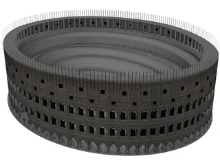 Roman Coliseum Low Poly 3D Model