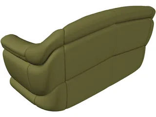 Sofa for 2 Seats 3D Model