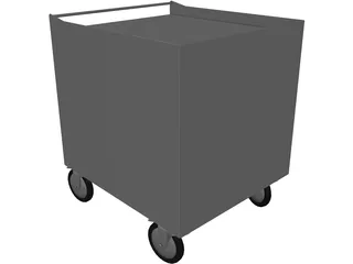 Aluminium Furniture with Wheels 3D Model