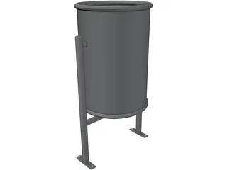 Urban Trash Bin 3D Model