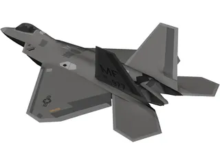 F-22 Raptor 3D Model