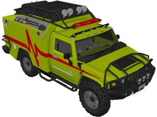Hummer H2 Search and Rescue Sport Utility Truck Ratchet 3D Model