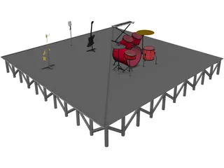 Concert Stage 3D Model