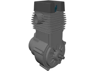 Jawa 500CC Engine 3D Model