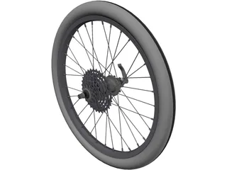 Bike Rear Wheel 20inch 3D Model
