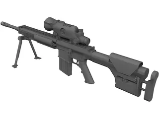 M110 Semi-Automatic Sniper System NV Scope 3D Model