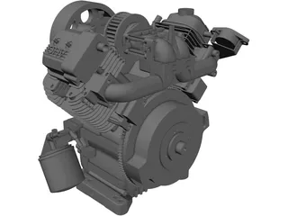 Briggs and Stratton V-Twin Vanguard Gas Engine 3D Model