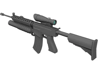 M16 Grenade Launcher 3D Model