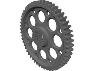 Spur Gear 47 6DP Teeth 27mm Wide 3D Model