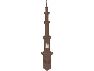 Islamic Minaret 3D Model