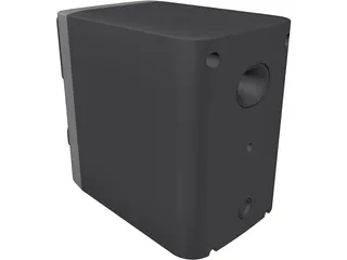 Speaker Box with Speakers and Grill 3D Model