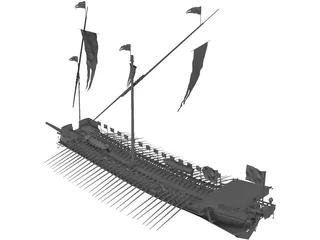 Reale War Ship 3D Model