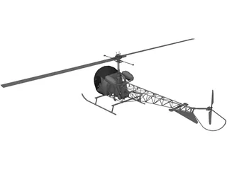 Bell 47 3D Model