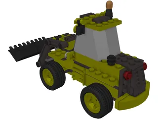 Lego Excavator 3D Model