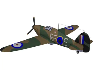 Hawker Hurricane Mk. I 3D Model