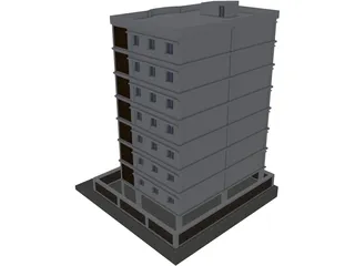 Apartment Building 3D Model