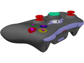 Xbox 360 Gamepad 3D Model