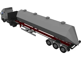 Mercedes-Benz Axor Silos 3D Model