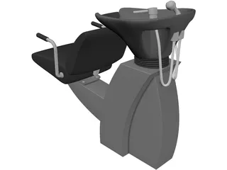 Barber Chair 3D Model