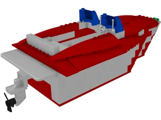 Lego Yacht 3D Model